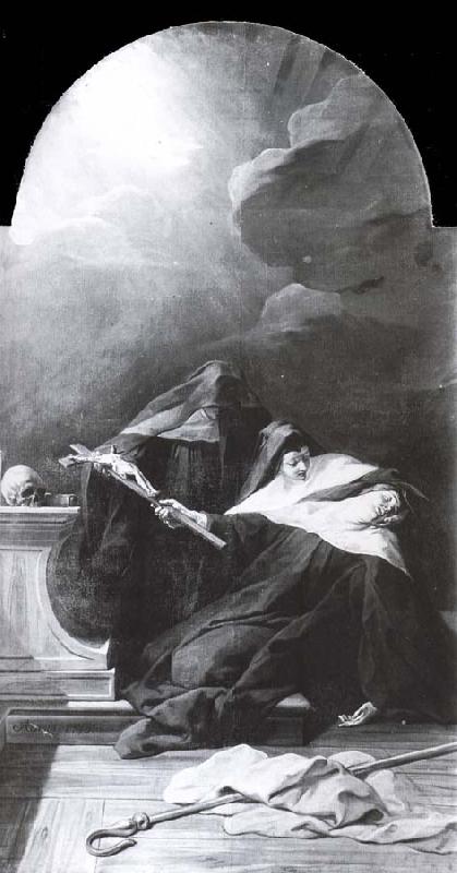 Jean Restout The death of St. Scholastica France oil painting art